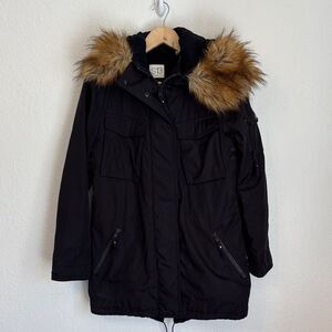 S13 Faux Fur Hood Anorak Jacket Small